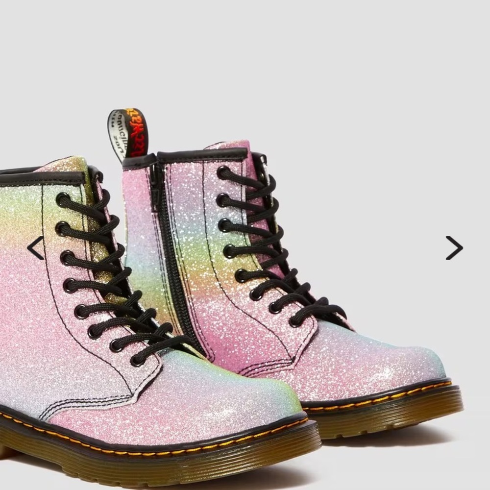 Dr Martins rainbow glitter boots size 6 nwot